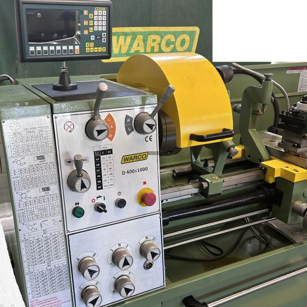 Warco D400 x 1000 Metalworking Lathe (gear head with stand and DRO)